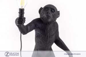 M. Raimondi Malerba: Lampada Monkey Lamp Seletti ZUCCHI  arredamenti scimmia simpatica e furtiva Arte design 02
