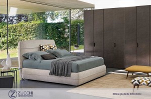 Emanuela Garbin e Mario Dell'Orto: Letto Mandarine Flou Zucchi Arredamenti Made in Italy Design 01