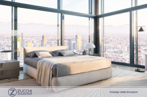 Rodolfo Dordoni: Letto Merkurio Flou Zucchi Arredamenti Made in Italy Design 01