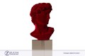 Scultura David Velvet Adriani & Rossi in ceramica finitura bordò