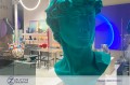 Scultura David Velvet Adriani & Rossi in ceramica finitura verde smeraldo