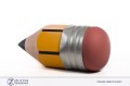 Pouff e sedute a forma di matite in poliuretano che rinterpretano e richiamano le Matite Staedtler Noris con gomma 122-HB e Bicolore con doppia punta, insieme alle matite semplici colorate MATilda